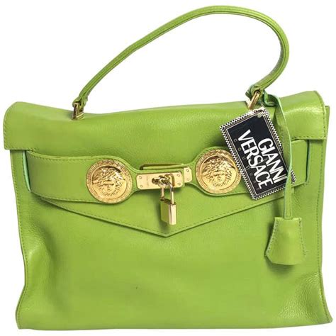lime green versace bag